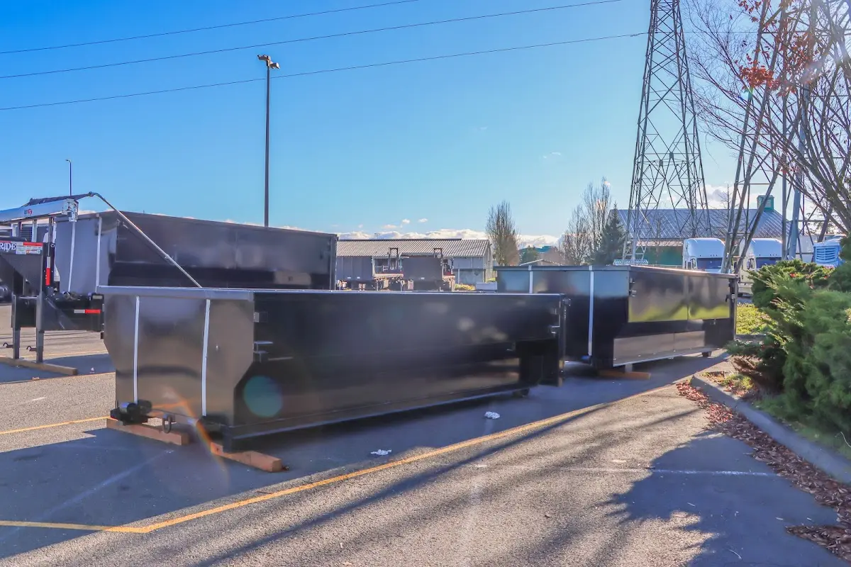 Roll-off dumpster ready for waste disposal at job site for Construction Dumpster Rental in Cutler Bay